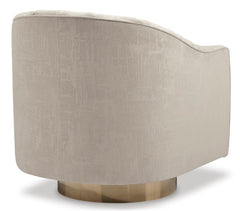 Pearl Velvet Swivel Barrel Accent Chair - Pearl - additional view 5 - 5