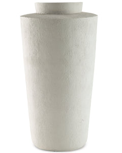 Tall Cream Textured Floor Vase - complete product - 1