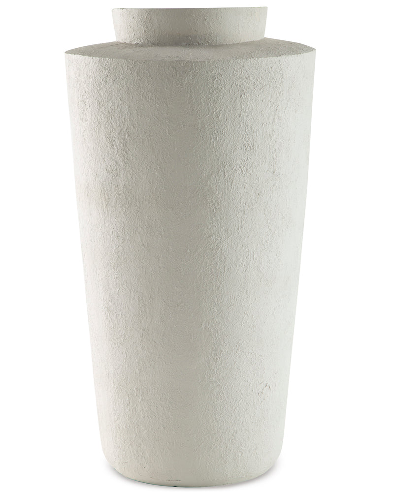 Tall Cream Textured Floor Vase