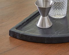 Black Marble Half-Round Serving Tray - Black - additional view 4 - 4