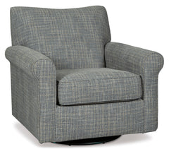 Ash Upholstered Swivel Glider Accent Chair - Ash - complete product - 1