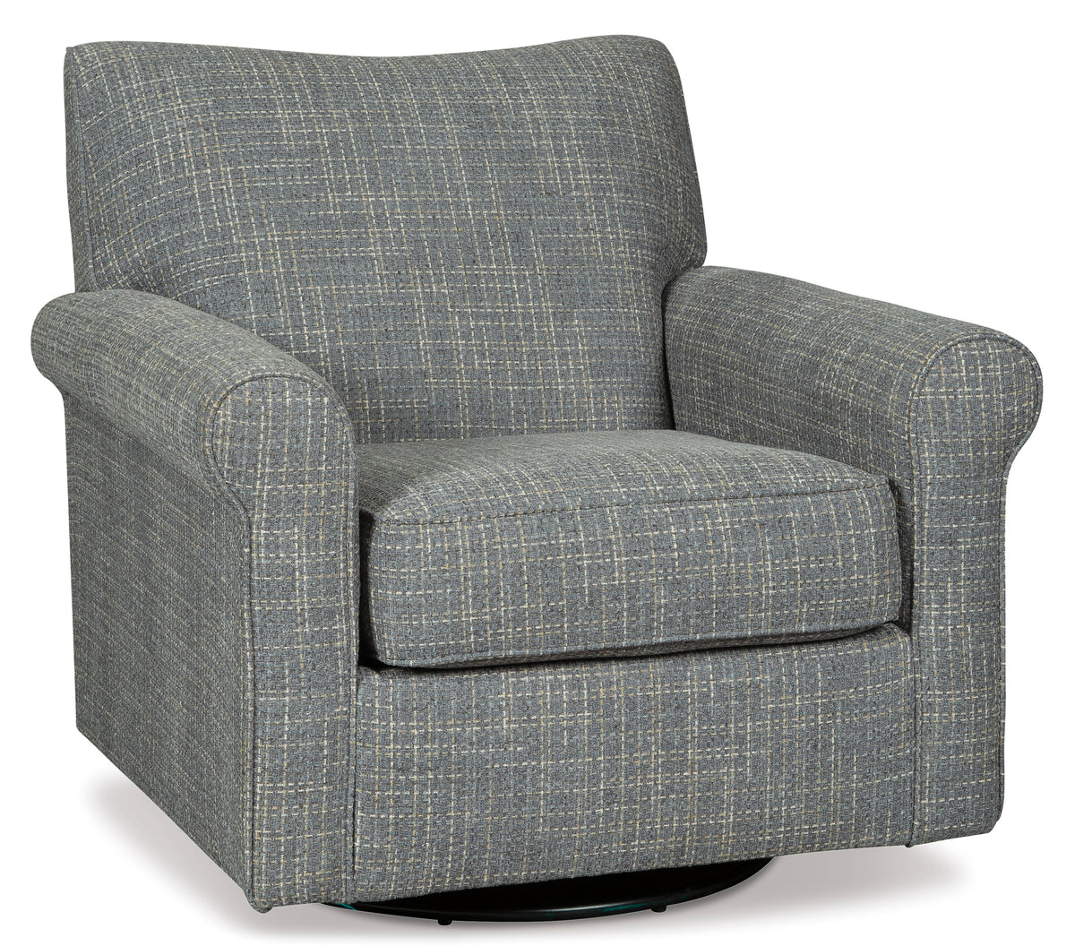 Ash Upholstered Swivel Glider Accent Chair - Ash - complete product