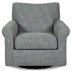 Ash Upholstered Swivel Glider Accent Chair - Ash - additional view 3 - 3