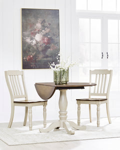 Antique White/Brown / Table + 2 Chairs, product view 1; includes table + 2 chairs; other furniture and accessories excluded - 11