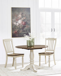 Antique White/Brown / Table + 2 Chairs, product view 3; includes table + 2 chairs; other furniture and accessories excluded - 13