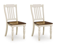 Antique White/Brown / Set of 2 Chairs, product view 1; includes set of 2 chairs; other furniture and accessories excluded - 5
