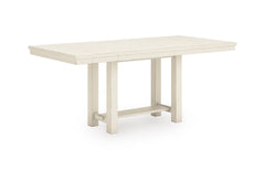 Antique White / Counter Height Table Only, angle view; one table included; chairs, stools and benches excluded; additional furniture and accessories excluded - 1