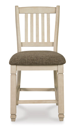 Two-tone / Counter Height — Set of 2 Stools, front view; matching pair included; additional furniture and accessories excluded - 5