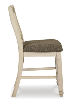 Two-tone / Counter Height — Set of 2 Stools, side view; matching pair included; additional furniture and accessories excluded - 6