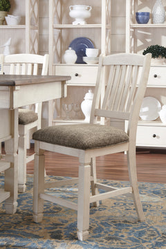 Two-tone / Counter Height — Set of 2 Stools, room setting; matching pair included; additional furniture and accessories excluded - 8