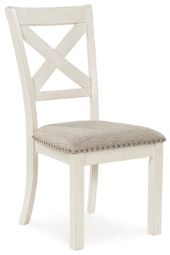 Antique White / Set of 2 Chairs, angle view; 2 chairs included; additional furniture and accessories excluded - 1