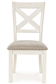 Antique White / Set of 2 Chairs, front view; 2 chairs included; additional furniture and accessories excluded - 5