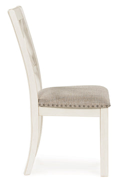 Antique White / Set of 2 Chairs, side view; 2 chairs included; additional furniture and accessories excluded - 6