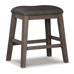 Gray / Set of 2 Counter Stools, furniture view 2; includes set of 2 counter stools; table, other seating and accessories excluded - 2