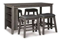 Gray / Set of 2 Counter Stools, furniture view 3; includes set of 2 counter stools; table, other seating and accessories excluded - 3
