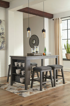 Gray / Set of 2 Counter Stools, furniture view 4; includes set of 2 counter stools; table, other seating and accessories excluded - 4
