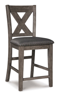 Gray / Set of 2 Counter Stools, furniture view 2; includes set of 2 counter stools; table, other seating and accessories excluded - 2