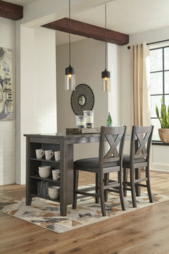 Gray / Set of 2 Counter Stools, furniture view 3; includes set of 2 counter stools; table, other seating and accessories excluded - 3