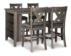 Gray / Set of 2 Counter Stools, furniture view 4; includes set of 2 counter stools; table, other seating and accessories excluded - 4