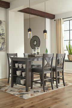 Gray / Set of 2 Counter Stools, furniture view 5; includes set of 2 counter stools; table, other seating and accessories excluded - 5