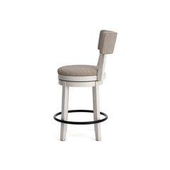 Antique White / 2 Open-Back Swivel Counter Stools, product view 7; included: two open-back swivel counter stools; table and bench excluded; other furniture and accessories excluded - 44