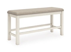 Antique White / Counter Height Bench, product view 1; included: one counter-height bench; table and stools excluded; other furniture and accessories excluded - 58