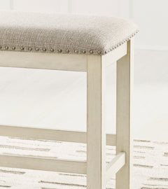 Antique White / Counter Height Bench, product view 2; included: one counter-height bench; table and stools excluded; other furniture and accessories excluded - 59