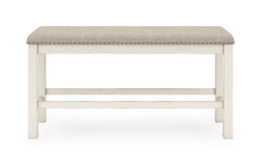Antique White / Counter Height Bench, product view 3; included: one counter-height bench; table and stools excluded; other furniture and accessories excluded - 60
