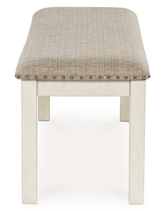 Antique White / Dining Bench, product view 3; included: 1 bench; all other furniture and accessories excluded - 15