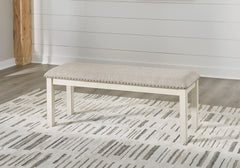 Antique White / Dining Bench, product view 4; included: 1 bench; all other furniture and accessories excluded - 16