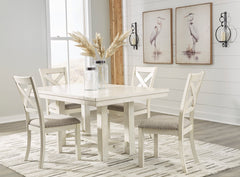 Antique White / Table + 4 Chairs, product view 2; included: 1 table; 4 matching chairs; all other furniture and accessories excluded - 18