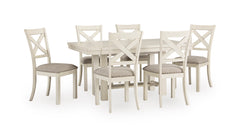 Antique White / Table + 6 Chairs, product view 1; included: 1 table; 6 matching chairs; all other furniture and accessories excluded - 19