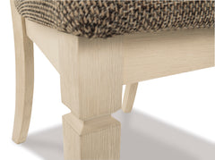 Two-tone / Set of 2 Dining Chairs, seat covering close-up 2; order includes two matching seats; accessories excluded - 2