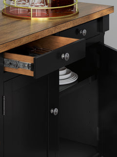 Brown/Black / Sideboard, storage detail 3; includes one sideboard; accessories and other furniture excluded - 3