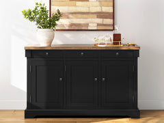 Brown/Black / Sideboard, sideboard view 7; includes one sideboard; accessories and other furniture excluded - 7