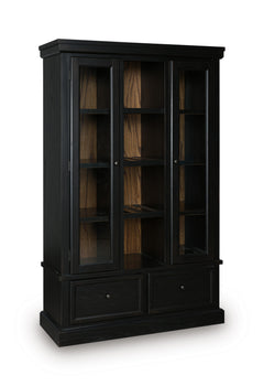 Black/Brown / Display Cabinet, cabinet view 1; includes one cabinet; accessories and other furniture excluded - 1