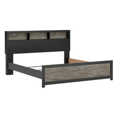 Black/Gray 5pc Set with Bookcase Bed King, view 1; selected furniture only; mattress foundation bedding and accessories excluded - 14
