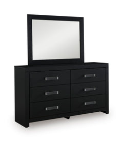Black / Dresser + Mirror, view 1; selected furniture only; mattress foundation bedding and accessories excluded - 40