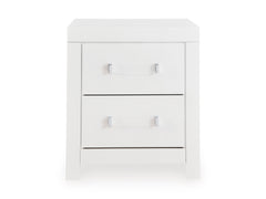 White / Nightstand, view 2; selected furniture only; mattress foundation bedding and accessories excluded - 49