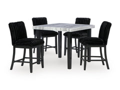 Gray/Black / Table + 4 Stools, product view 1; includes table + 4 stools; other furniture and accessories excluded - 23