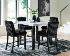 Gray/Black / Table + 4 Stools, product view 2; includes table + 4 stools; other furniture and accessories excluded - 24