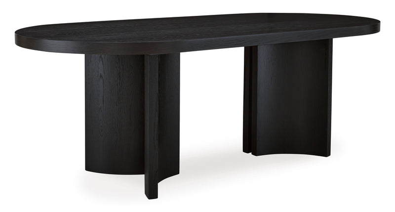 Black Oval Pedestal Dining Table and Chair Options