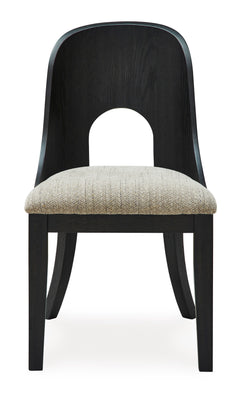 Black / Set of 2 Side Chairs, product view 4; included: 2 matching chairs; all other furniture and accessories excluded - 9
