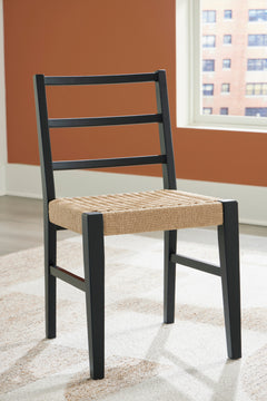 Light Brown/Black Dining Chairs, room setting; sold as a matching pair; tables, additional chairs and accessories excluded - 7