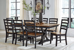 Brown/Black / Dining Table Only, additional product view; one table included; chairs, stools and benches excluded; additional furniture and accessories excluded - 10
