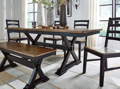 Brown/Black / Dining Table Only, additional product view; one table included; chairs, stools and benches excluded; additional furniture and accessories excluded - 14