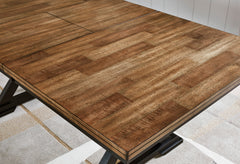 Brown/Black / Dining Table Only, product detail; one table included; chairs, stools and benches excluded; additional furniture and accessories excluded - 17