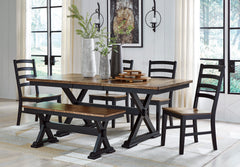 Brown/Black / Dining Table Only, additional product view; one table included; chairs, stools and benches excluded; additional furniture and accessories excluded - 2