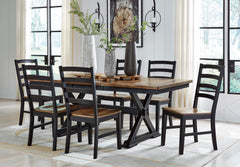Brown/Black / Dining Table Only, additional product view; one table included; chairs, stools and benches excluded; additional furniture and accessories excluded - 8