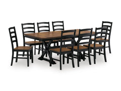 Brown/Black / Dining Table Only, additional product view; one table included; chairs, stools and benches excluded; additional furniture and accessories excluded - 9